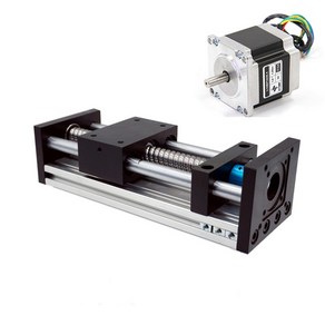 YUNDUAN Stepper Motor 네마23스텝 모터57mm1.2Nm+가이드레일 스텝 모터 드라이버 SFU1605볼스크류 세트