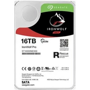 Seagate IonWolf Po 전용 16TB 내부 7200RPM 3.5 인치 ST16000NE000 HDD