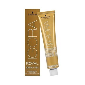 유럽 Schwazkopf Igoa Royal Absolutes Pemanent Anti-Age 슈바츠코프 영구 노화 방지 컬러 크림 60ml 헤어스타일링 염색약 헤어케어, 1개