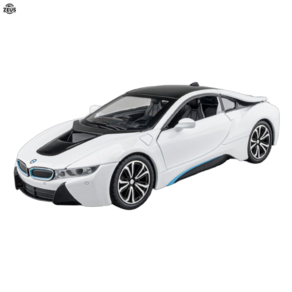 ZEUS 1:24 다이캐스트 롤스로이스 벤츠 BMW 람보르기니 포르쉐 피규어, 18.BMW i8 화이트, 1개