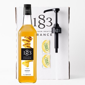 1883 파인애플 시럽 1000ml+1883 시럽펌프(트루시트러스 사은품), 1개, 1000ml