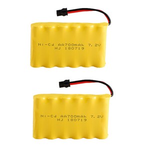 충전기 세트 포함 NICD 배터리 RC 장난감 자동차 탱크 기차 로봇 총 부품 AA 7.2v 팩 700mAh, 03 2B