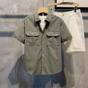 반팔 셔츠 나일론 투포켓 워크웨어