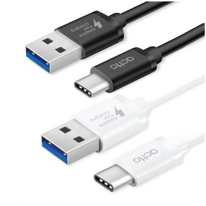 엑토 퀵 타입 C USB 3.1 충전 데이터 케이블 TC-15, 화이트, 1개, 1m