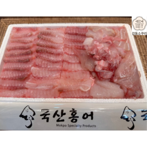 [감동소쿠리] 국내산 암치홍어!! 전라도 목포홍어 숙성 홍어회 명절선물 모임 홍어애 초장증정, 1개, 싱싱 300g