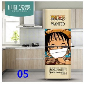 Weijia 원피스 캐릭터 냉장고 에어컨 리폼 인테리어 시트지 13종, 05