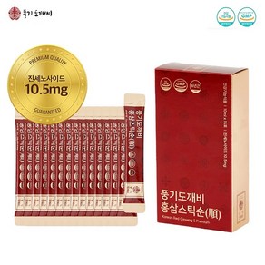 풍기도깨비 6년근 홍삼스틱 순 실속벌크포장 진세노사이드 10.5mg, 90회분, 150ml, 6개