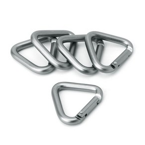 삼각형 카라비너 ​​용 알루미늄 합금 5 PCS ALUMINUM ALLOY CARABINER QUICK LINK LOCKING CARABINER 교수형 후크 버클 야외 액세서리, 회색