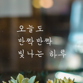 모노먼트 손글씨 감성 레터링 스티커 - 오늘도 반짝반짝 빛나는 하루