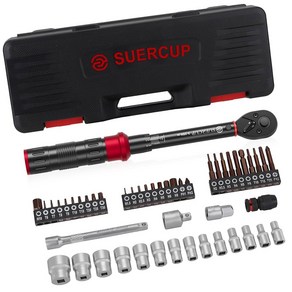 타이어토크렌치 SUERCUP 1 4 50 PCS 토크 렌치 세트 3 25Nm 72 토치 드라이브 클릭 S2 비트 소켓 익스텐션 바 8 어댑터 자전거 유지보수 D Y에 사용됨, 3/8-Inch, 5 PCS 5-45Ft.Lb, 5개