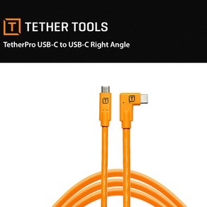 테더툴스 TethePo USB-C to USB-C 라이트앵글 정품케이블 (4.6m), 1개