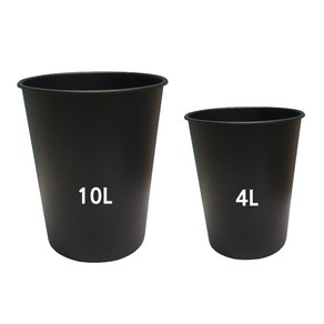 화훼장식기능사 준비물 블랙꽃통 -소 4L+대 10L 묶음, 1개, 4L