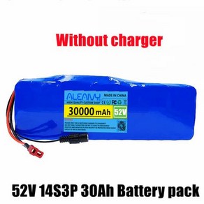 52V 14S3P 30Ah 30000mAh 18650 1000W 리튬 배터리 균형 자동차 전기 자전거 스쿠터 세발 충전기, 1개