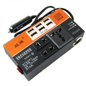 2000W 피크 전력 인버터 자동차 범용 DC 12V DC110V 24V 220V 다중 보호 100% 새 제품, 스페인, 1개