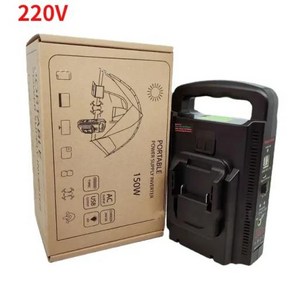 300W 리튬 인버터 MakitaMilwaukeeBosch용 18V 배터리 AC 110V220V USB Tpye-C 파워 뱅크 컨버터 조명 포함, 8) Fo Dewalt - 2-Channel-220V, 1개