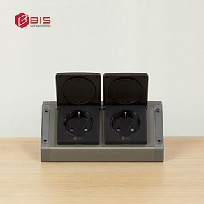 비아이에스 코너 콘센트 BIB-002, 다크그레이, 1개