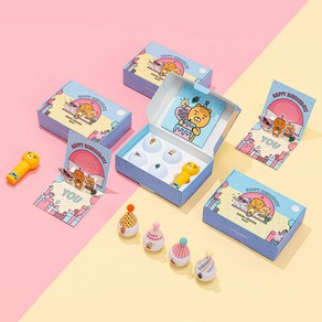 [카카오프렌즈 골프] R3 골프공 선물 해피버디에디션, 1세트, 4개입, 단품