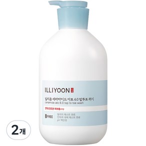 일리윤 세라마이드 아토 6.0 탑투토워시 무향, 1000ml, 2개