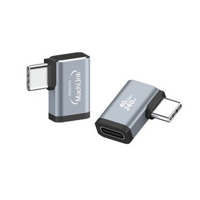 [MachLink] C타입 USB4 젠더 40G PD 240W 변환 연장 M/F 측면 꺾임 젠더 ML-CCSG3, 1개