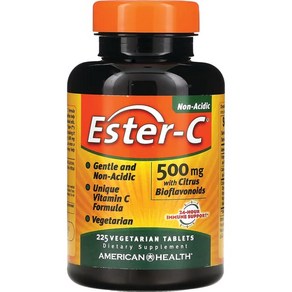 Ameican Health Este-C with Citus Bioflavonoids 500 mg 225 Veg Tabs 760485, 1개