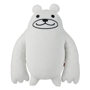 냥코대전쟁 곰선생 캐릭터 인형 공식 굿즈 냥코대상점 M, 1개, 흰색, 38cm