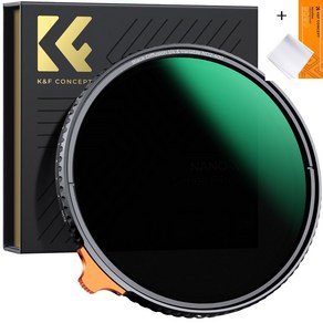 KnF Concept 77mm NANO-X 블랙 미스트 1/4 + 가변 ND2-400 2in1 필터 (렌즈크리너융포함) 8K AGC Glass _ Black Mist+ND2-400, 1개