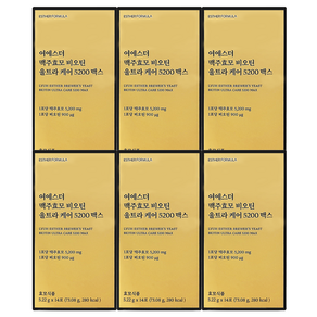 여에스더 맥주효모 비오틴 울트라케어 5200 맥스, 14회분, 5.22g, 6개