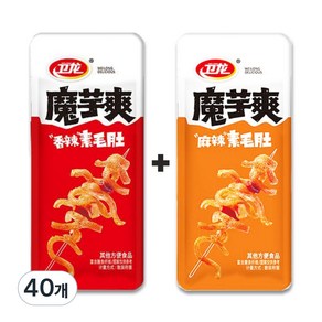 왕부정 중국식품 웨이룽 곤약 머위솽 샹라매콤맛 마라맛 쏸라맛 여러가지맛 혼합 중국간식, 18g, 40개