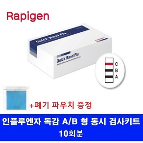 독감 검사 키트 인플루엔자 A형 B형 동시검사 10회분, 1세트, 10개입