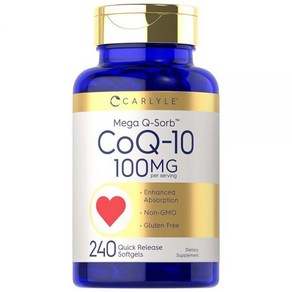 Calyle CoQ10 100mg  소프트젤 240개 Mega Q-Sob 코엔자임 Q, 칼라일 CoQ10 100mg 240개, 1개, 240정