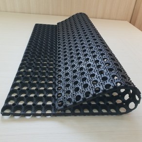 고무매트 업소용 산업용 식당 주방 미끄럼방지매트 모음, 검정, 1개, 더블링매트 블랙