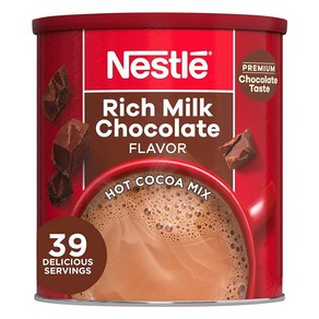 NESTLE Classic Rich 밀크 초콜릿 핫 코코아 믹스 785.3g(27온스) 캐니스터 핫 초콜릿 리얼 코코아로 제작, 1개, 785.3g