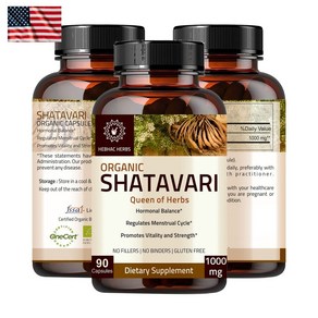 미국 Hebhac Hebs Shatavai 1000mg 90캡슐 헵학 허브 샤타바리 추출물 고함량 사타바리 뿌리, 90정, 1개