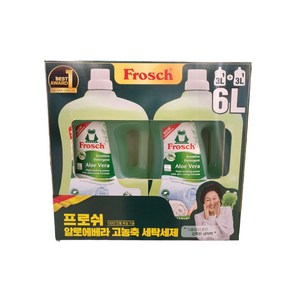 프로쉬 알로에베라 세탁세제, 3L, 2개