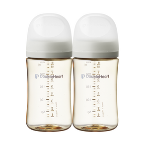 더블하트 모유실감 3세대 PPSU 노꼭지 젖병 트윈팩, 오후의베이지, 240ml, 1개