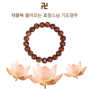 [효정스님] 재물운 소원성취 삼재팔찌 염주팔찌, 중, 1개