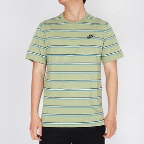 나이키 반팔티 NSW Stipe Classic Tee 오일 그린