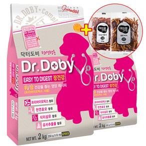 인터펫코리아 닥터도비 전연령 이지투다이제스트 장건강 건식사료, 장건강/유산균, 2kg, 2개