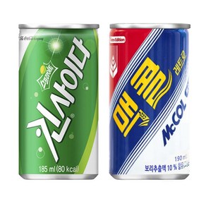 킨사이다 185m 15캔L+맥콜 190mL 15캔, 1세트, 185ml