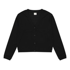 에꼴리에 [동아쇼핑] 여름 오네~쿨 니트직 브이넥 가디건 블랙 점퍼 주니어 10대룩 점퍼 베이직 국민 점퍼 23PT151 BK