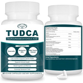 2200MG TUDCA 간 세척 소화 담즙염 콤플렉스 60캡슐