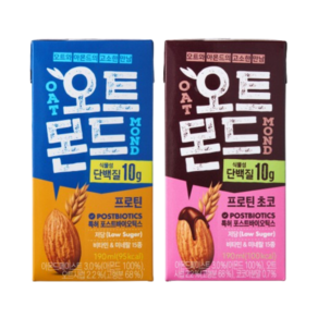 [한번에먹자쇼핑몰] 오트몬드 190ml 2종 혼합 세트 / 오트몬드 프로틴 초코 12개 + 오트몬드 프로틴 12개 / 24개, 1개