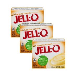 Jell-O Banana Cream Instant Cook & Serve Pudding 3.4 Oz (Pack of 3)