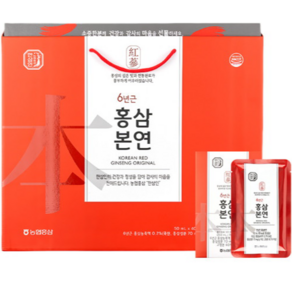 농협 한삼인 6년근 홍삼본연 50ml 40포 쇼핑백 추석 명절 수능 효도 선물, 40개