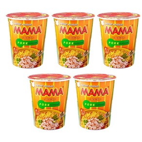 태국 마마 컵라면 포크 플레이버 70G x 5개 돼지고기 MAMA CUP PORK FLAVOUR