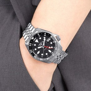 세이코 스포티 라운드 GMT 터틀 다이버 블랙 SKX 오토매틱 남자 메탈 시계