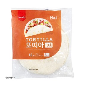 삼립 밀 또띠아 10호 4봉 48장입 타코 부리또 샌드위치 퀘사디아, 744g, 4개