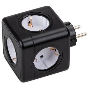 파워큐브 V2 멀티탭 5구 오리지널, 77mm, 블랙, 1개