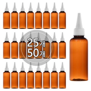 [50개묶음판매] 뾰족캡용기 30ml 50ml 60ml 75ml 80ml 100ml 오일병 염색약공병