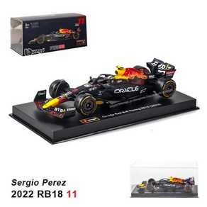 Bbuago 1:43 2021 메르세데스-AMG F1 W12 E 퍼포먼스 #44 #77 합금 다이캐스트 자동차 모델 장난감 컬렉션, 14.RB18-11, 1개